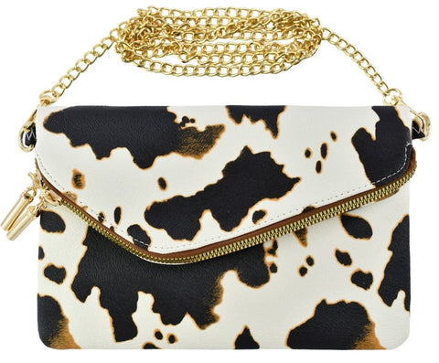 Envelope Animal Print Clutch/Crossbody