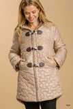 Tan Quilted Zip Up Jacket