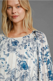 Lurex Floral Print Top