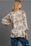 Lurex Floral Print Top