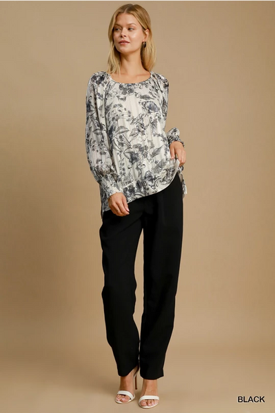 Lurex Floral Print Top