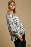 Lurex Floral Print Top