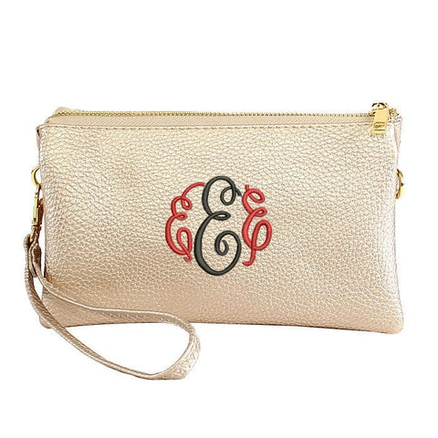Small Monogrammable Three Compartments Crossbody Bag