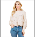 Scalloped Hem Cropped Poncho