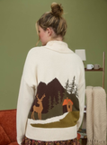Deer Print Cardigan
