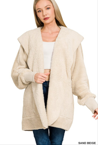 Hooded Faux Fur Jacket