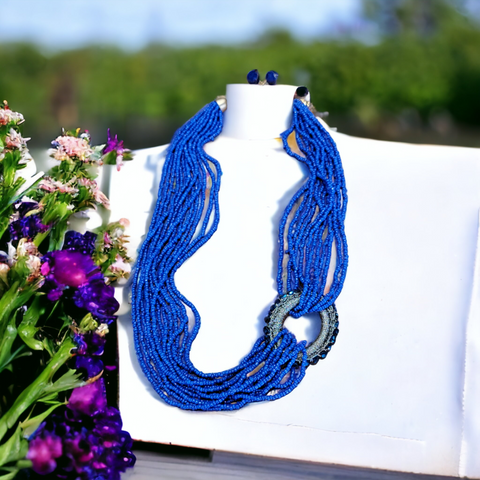 Royal Blue Necklace Set