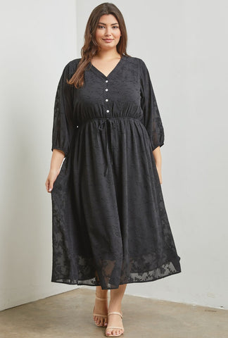 Plus Black Maxi Dress