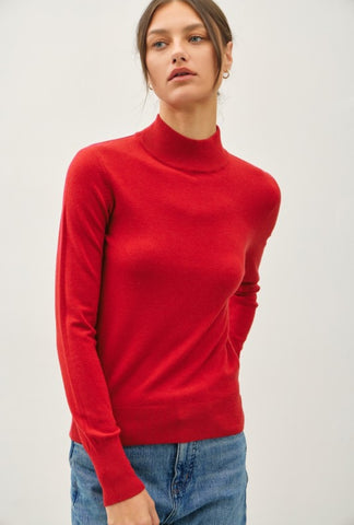 Long Sleeve Mock Neck Sweater