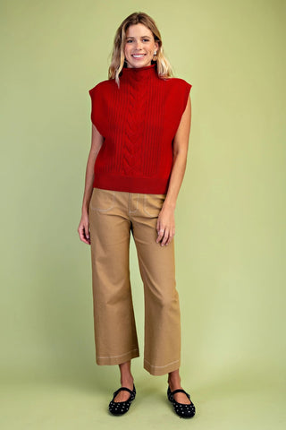 Roll Neck Sweater Vest