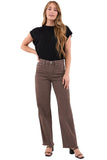 Chloe High Rise Frayed Wide Leg Pants