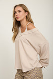 V-Neck Ribbed Top