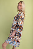Printed 3/4 Dress