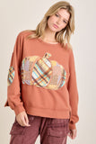 Plus Size Patchwork Sweatshirt