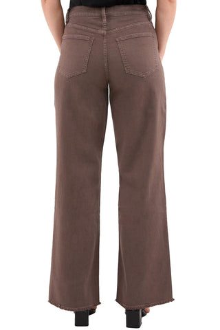 Chloe High Rise Frayed Wide Leg Pants