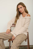 V-Neck Ribbed Top
