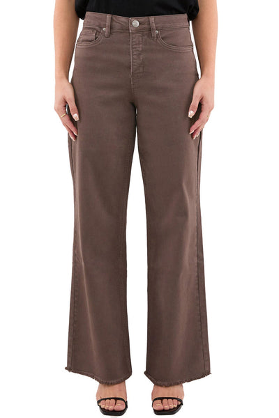 Chloe High Rise Frayed Wide Leg Pants
