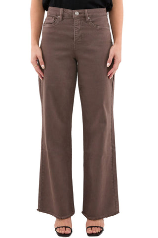Chloe High Rise Frayed Wide Leg Pants