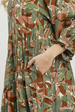 Abstract Midi Dress