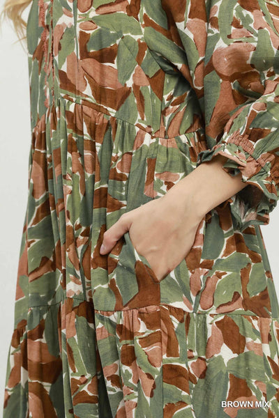 Abstract Midi Dress