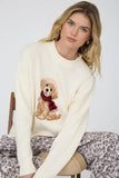 Dog Scarf Motif Sweater