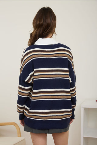 Stripe Pull-Over  Sweater