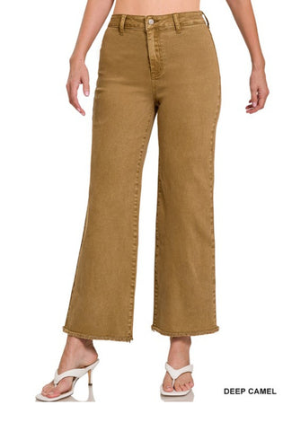 Acid-washed Frayed Denim 31" Length