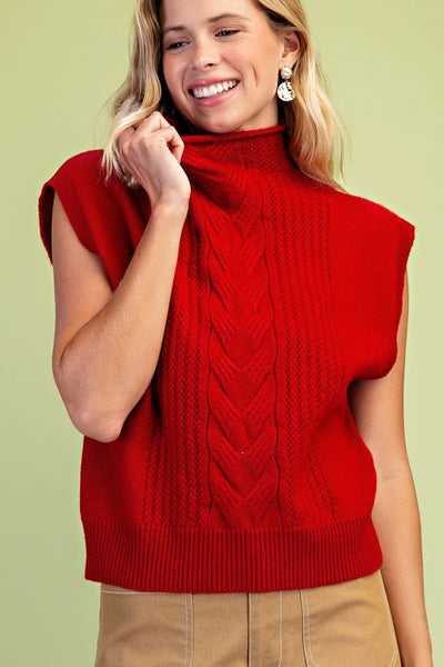 Roll Neck Sweater Vest
