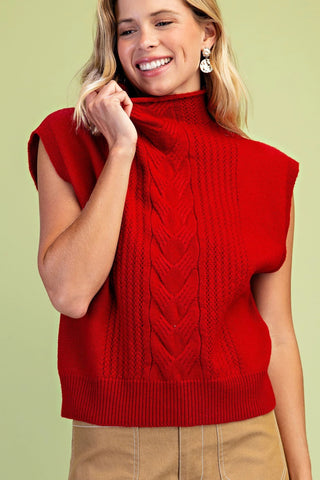 Roll Neck Sweater Vest