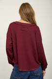 V-Neck Ribbed Top