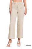 Acid-washed Frayed Denim 28" Length