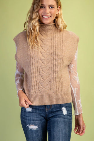 Roll Neck Sweater Vest