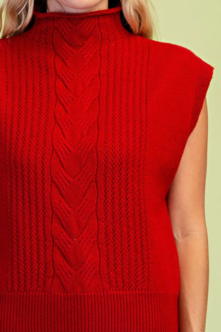 Roll Neck Sweater Vest