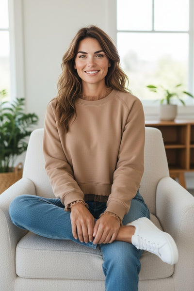 Ruffle Lace Sweatshirt