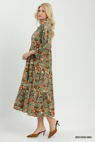 Abstract Midi Dress