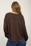 V-Neck Ribbed Top
