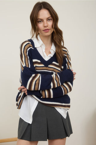 Stripe Pull-Over  Sweater