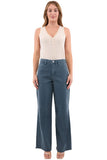 Chloe High Rise Frayed Wide Leg Pants