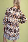 Printed 3/4 Dress