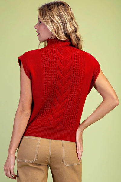 Roll Neck Sweater Vest