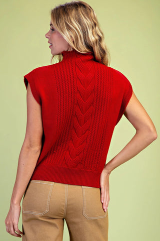 Roll Neck Sweater Vest