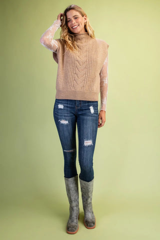 Roll Neck Sweater Vest