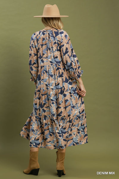 Abstract Midi Dress