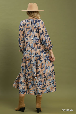 Abstract Midi Dress