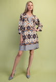 Printed 3/4 Dress