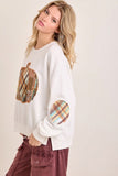 Plus Size Patchwork Sweatshirt
