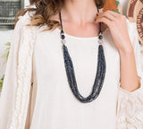 Magnetic Multi-layered Necklace w/Center Closure