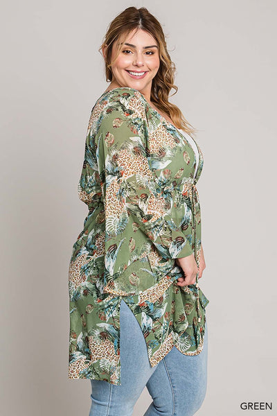 Green Mix Cover Up/Top