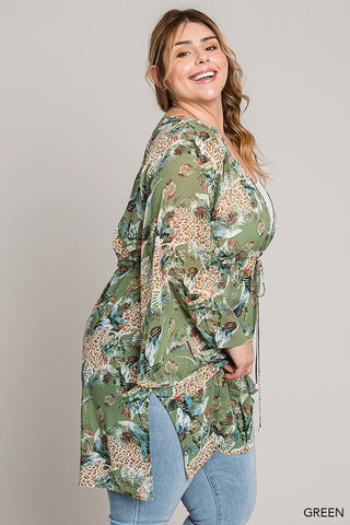 Green Mix Cover Up/Top