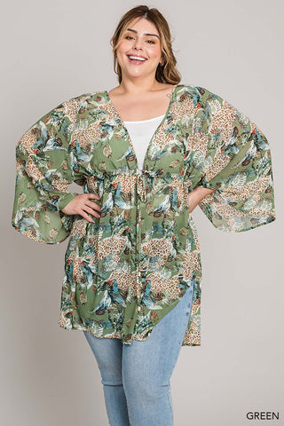 Green Mix Cover Up/Top